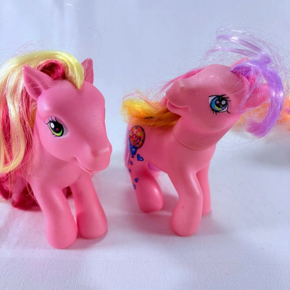 My Little Pony G3 Pink Hasbro 2002-2006 Butterpop Tea Leaf Swirlypop 3 Figures